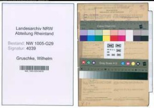 Entnazifizierung Wilhelm Gruschke , geb. 10.10.1914 (Bahninspektor)