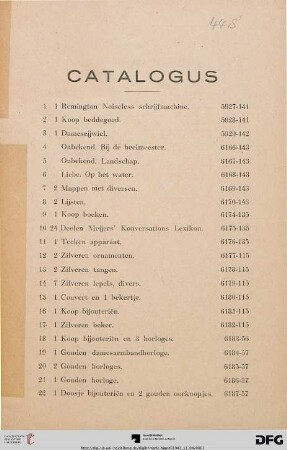 Catalogus (Nr. 1-1064)