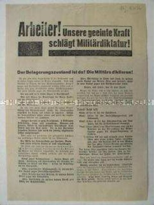 Propagandaflugblatt der KPD gegen die Papen-Regierung