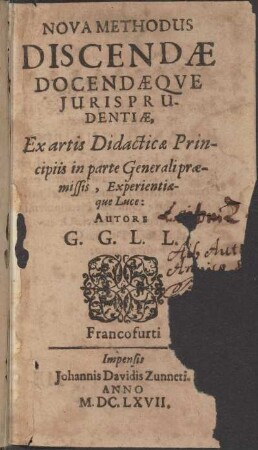 Nova Methodus Discendae Docendaeque Iurisprudentiae