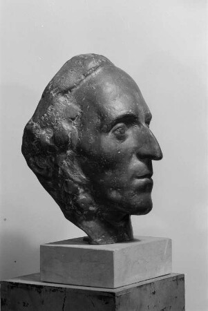 Porträtkopf von Felix Mendelssohn-Bartholdy : Porträtkopf von Felix Mendelssohn-Bartholdy. Bronze (1948; W. Arnold). Privatbesitz