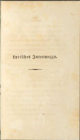 Lyrisches Intermezzo.