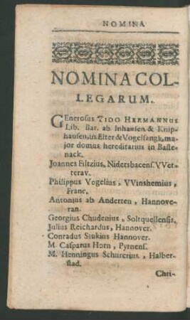 Nomina Collegarum