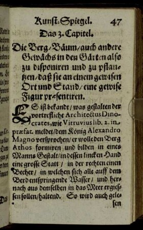 Das 3. Capitel. Die Berg-Bäum, auch andere Gewächs in den Gärten ...