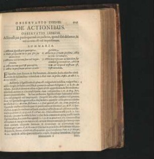 De Actionibus. Observatio LXXXVIII. - XCV.