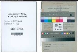 Entnazifizierung Heinrich Istel , geb. 27.08.1906 (Vertreter)