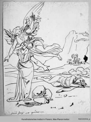 Kompositionsstudie: Hagar und Ismael in der Wüste