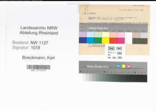 Entnazifizierung Karl Boeckmann , geb. 00.00.0000 ()
