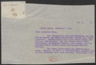 Brief an Heinrich Dessauer : 25.09.1916