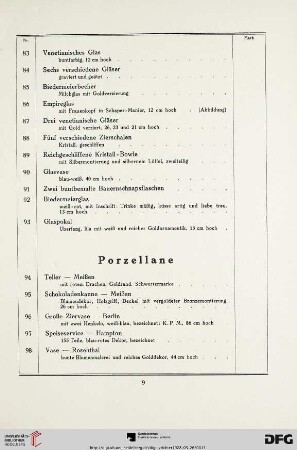 Porzellane (Nr. 94-133)