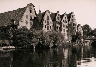 Lübeck. Alte Salzspeicher an der Obertrave