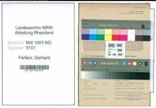 Entnazifizierung Gerhard Ferfers , geb. 12.02.1912 (Schlosser)