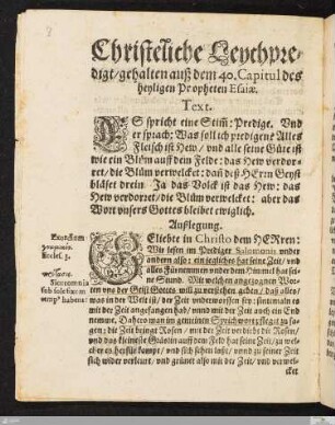 Christliche Leichpredig