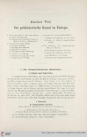 Zweiter Teil: Die prähistorische Kunst in Europa