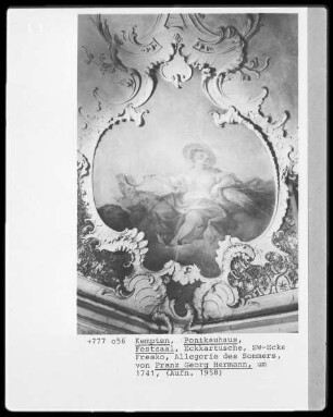 Eckkartusche: Allegorie des Sommers
