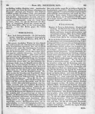 Köster, F. B.: De fidei Modestia, nostris temporibus maximopere commendanda. Kiel: Universitätsbuchhandlung 1832