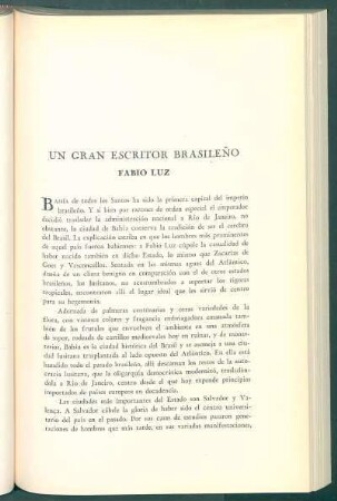 Un gran escritor brasileño : Fabio Luz