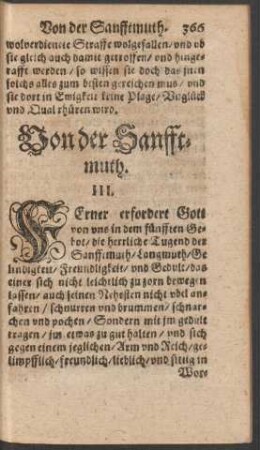 Von der Sanfftmuth.