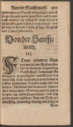 Von der Sanfftmuth.