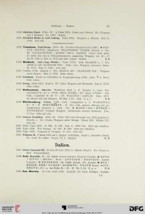 [Italien, Schweiz] (Nr. 1364-1373)