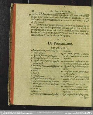 Cap. XV. De Procuratore