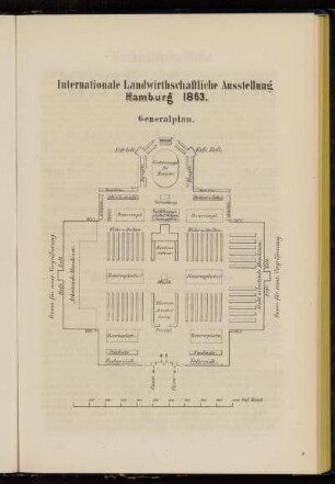Internationale Landwirthschaftliche Ausstellung Hamburg 1863. Generalplan