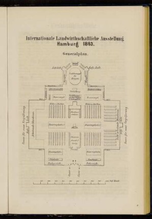 Internationale Landwirthschaftliche Ausstellung Hamburg 1863. Generalplan