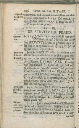 Tit. III. De Servitvtib. Praed.