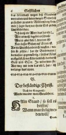 B. Der beständige Christ