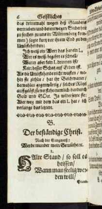 B. Der beständige Christ