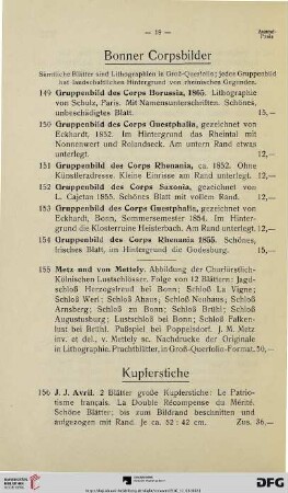 Kupferstiche (Nr. 156-182)