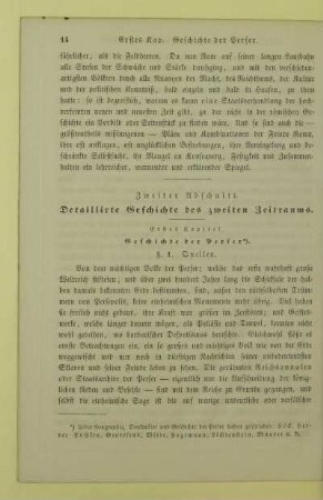 Zweiter Abschnitt. Detaillirte Geschichte des zweiten Zeitraums