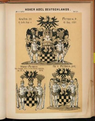Taf. 74. Grafen zu Putbus, - Frhrn. v. Putbus. - Fhr. v. Putbus (and.)