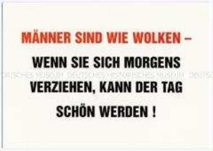 Postkarte zum Thema Männer