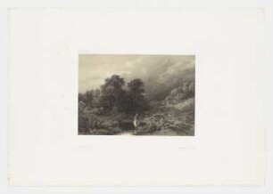 Reiter mit zwei Pferden am Teich, Blatt 81 der Folge "Werke"