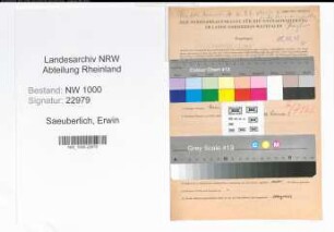 Entnazifizierung Erwin Saeuberlich, geb. 22.03.1889 (Lehrer)