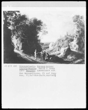 Landschaft mit Bergschloß