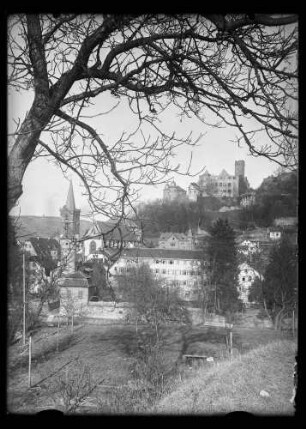 Blick auf Kittsteintor, Stiftskirche, Burg