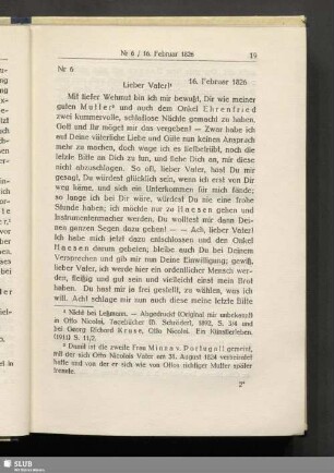 Nr 6. 16. Februar 1826