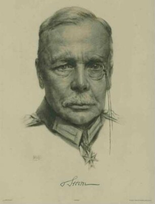 Hans von Seeckt, Generaloberst in Uniform mit Orden pour le mérite und Augenzwicker, Brustbild