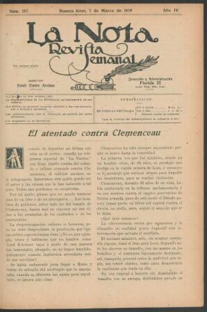 El atentado contra Clemenceau