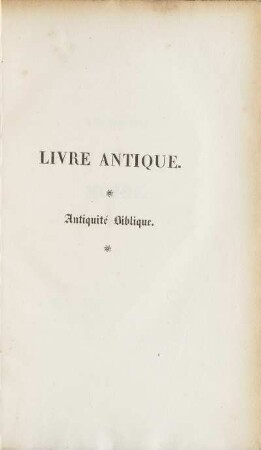 Livre Antique.