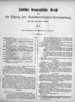No. 5, 24. Januar 1884