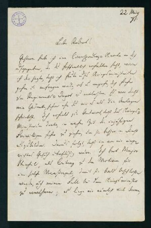 Brief vom 22. März 1871