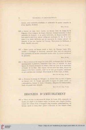 Bronzes d'Ameublement (Nr. 507 - 539)