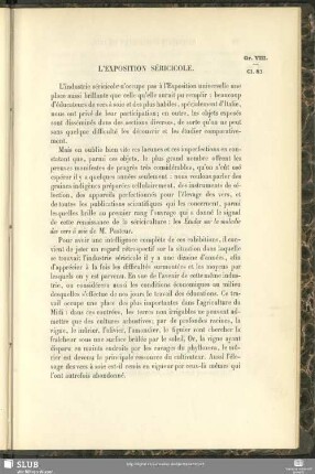 L'Exposition Séricicole