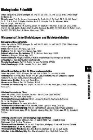Biologische Fakultät