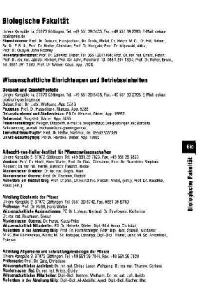 Biologische Fakultät