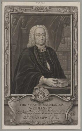 Bildnis des Christianus Eberhardus Weismannus