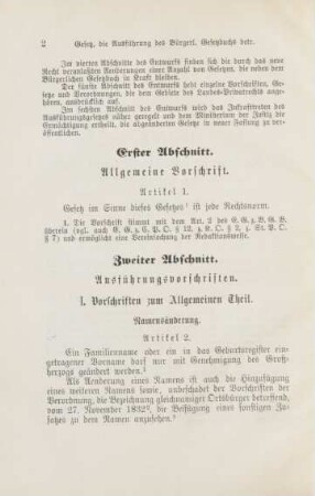 I. Vorschriften zum allgemeinen Theil